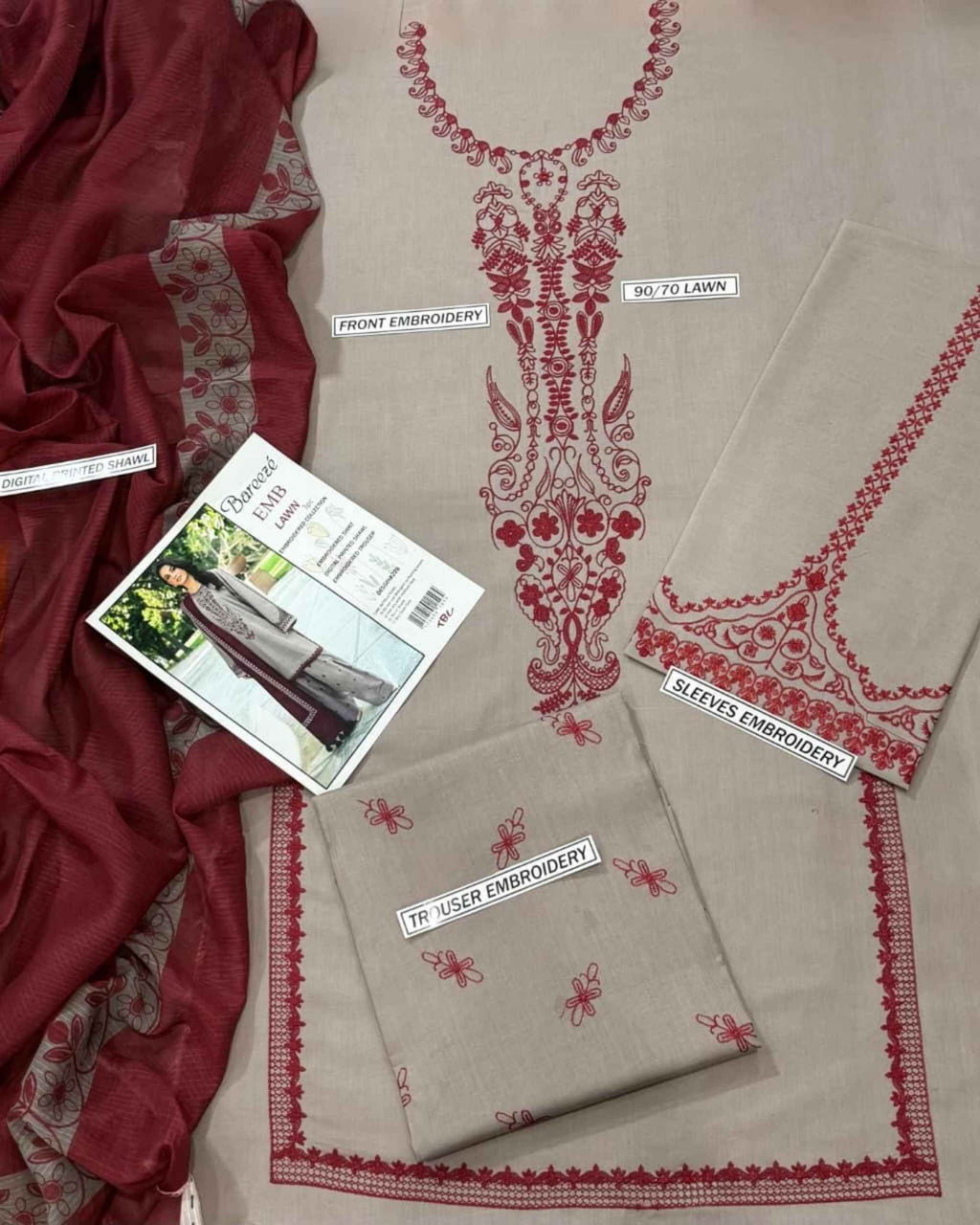 Breeze | 3Pc Full Embroidered