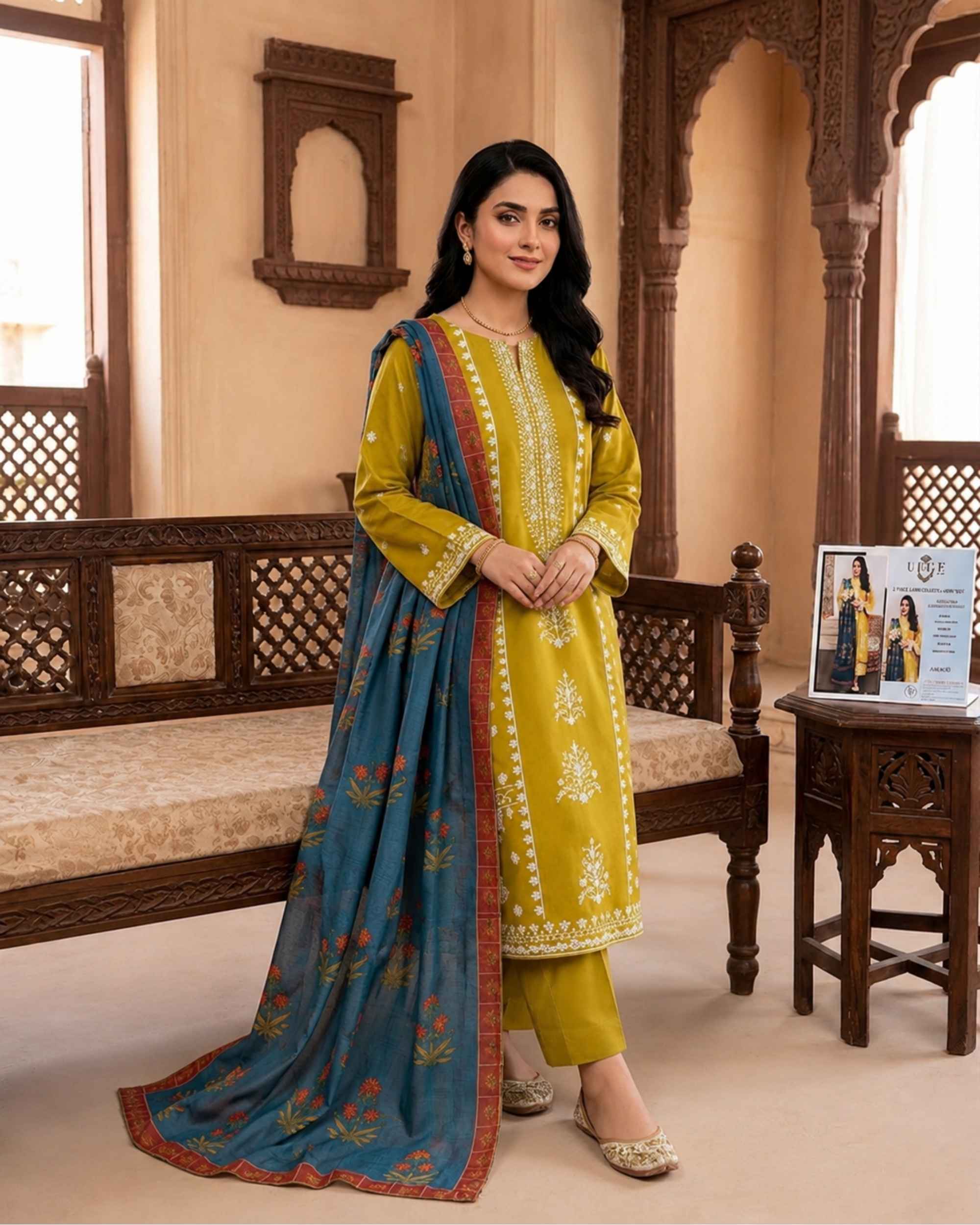 Urge | 3Pc Embroidered Lawn