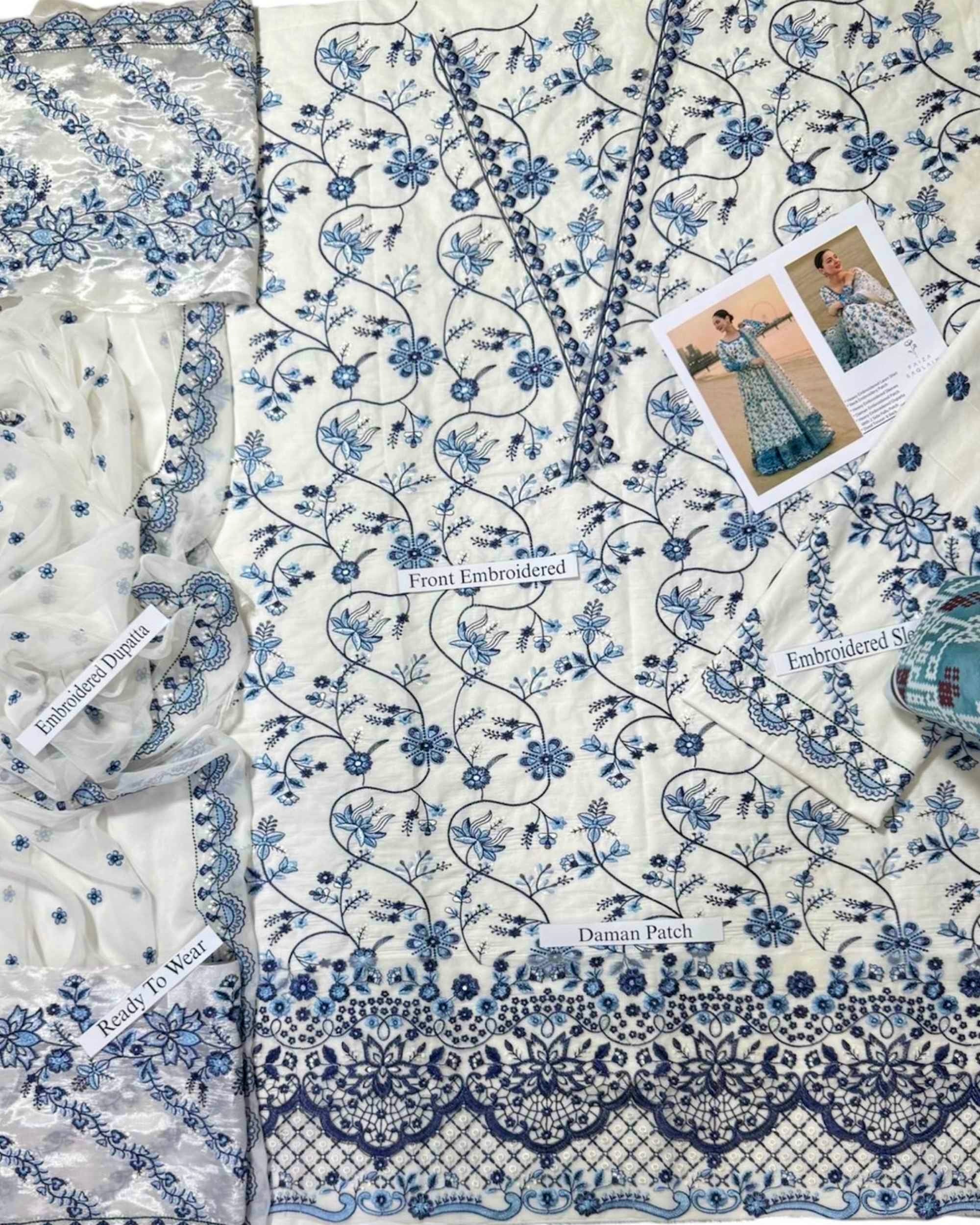 FAIZA SAQLAIN | Frock Style 3Pc