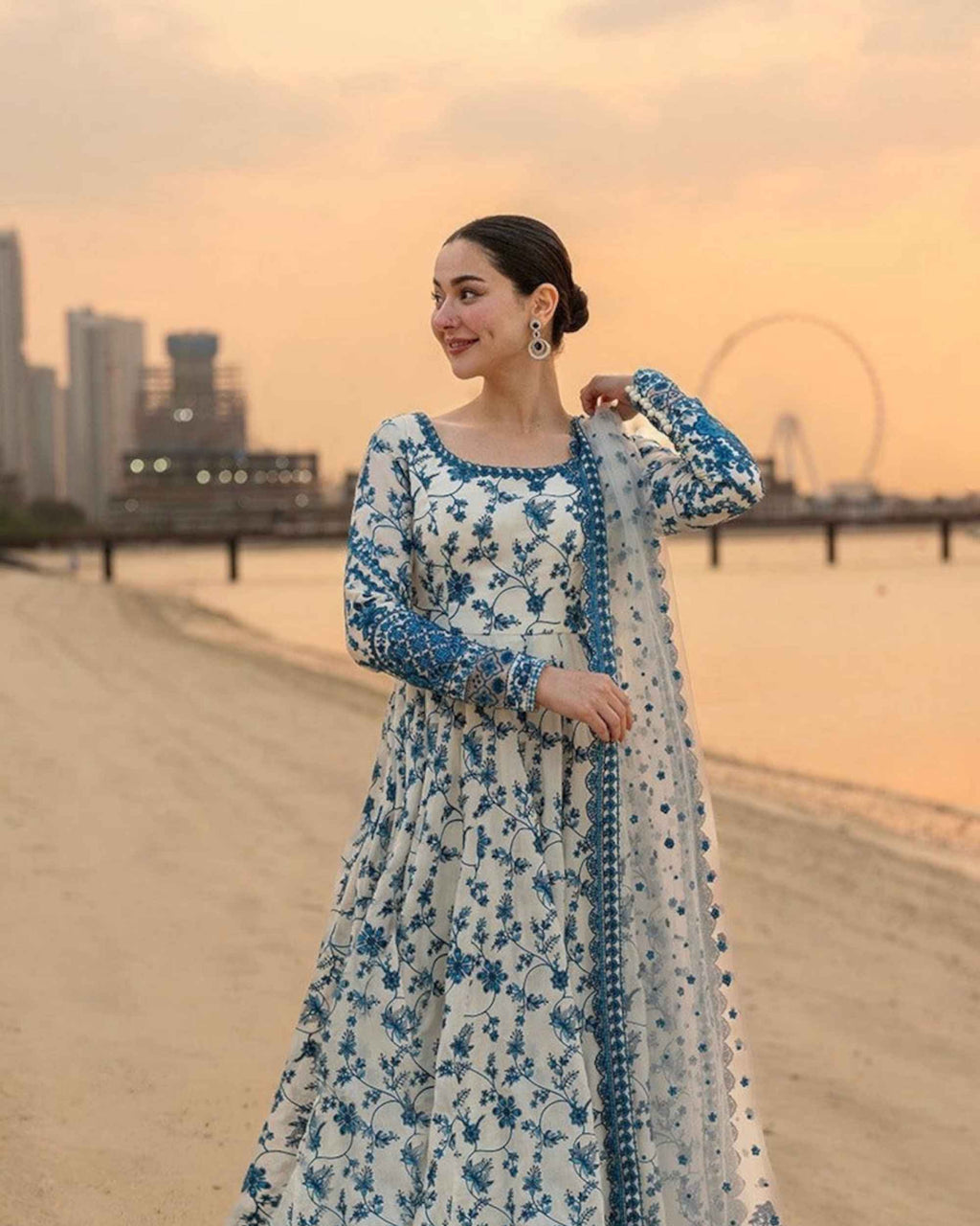 FAIZA SAQLAIN | Frock Style 3Pc