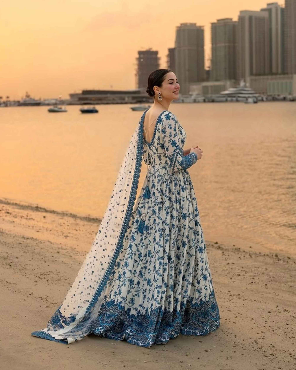 FAIZA SAQLAIN | Frock Style 3Pc