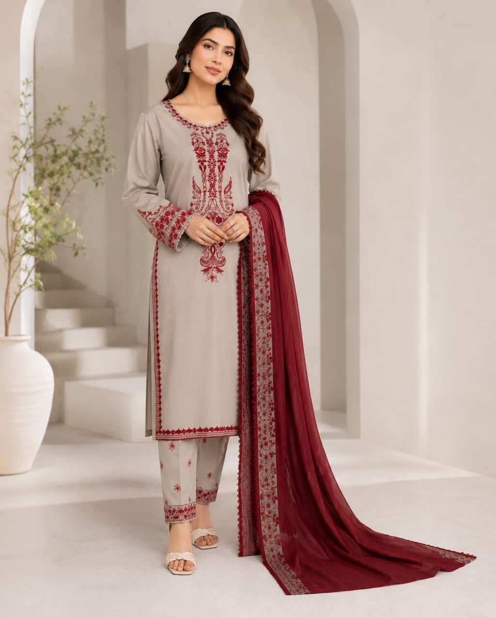 Breeze | 3Pc Full Embroidered