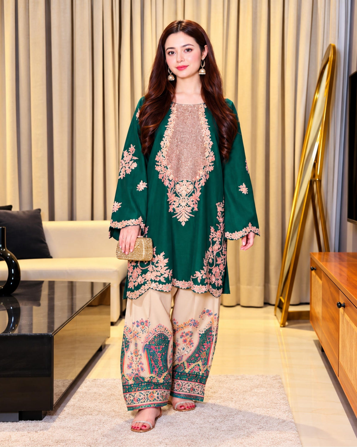 Ethnic 2pc | Silk Embroidered | N-072