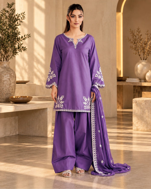 Azure luxury | 3pc Dhanak | N-025
