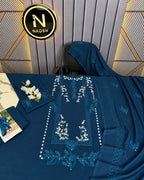 Agha Noor 3pc | Dhanak Embroidered | N-045