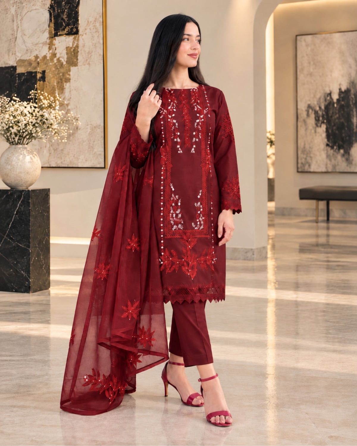 Agha Noor | Embroided Unstiched | N-08
