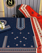 Charizma 3pc | Dhanak Embroidered | N-067