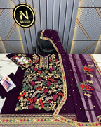 Charizma 3pc | Velvet Embroidered | N-114