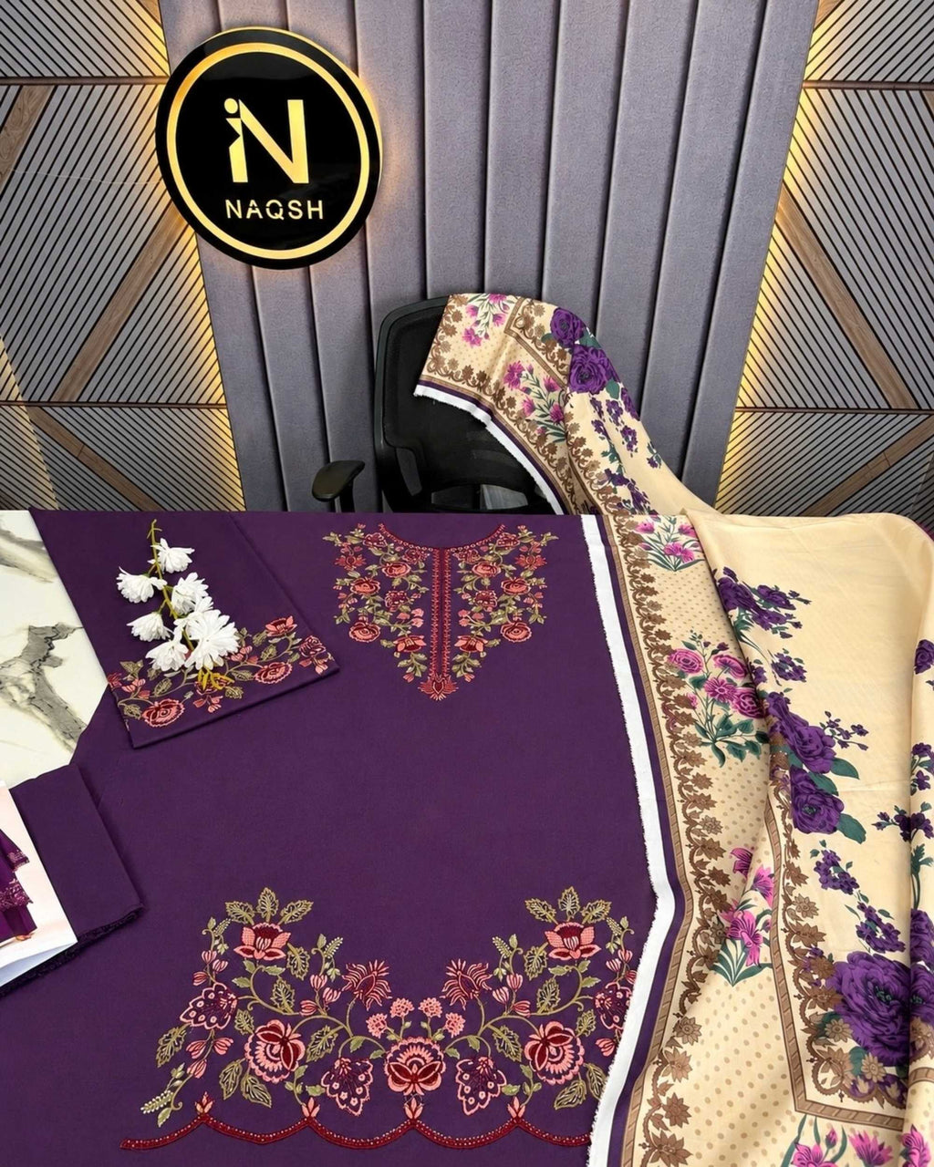 Beechtree Dhanak | 3 pc Embroidered | N-012