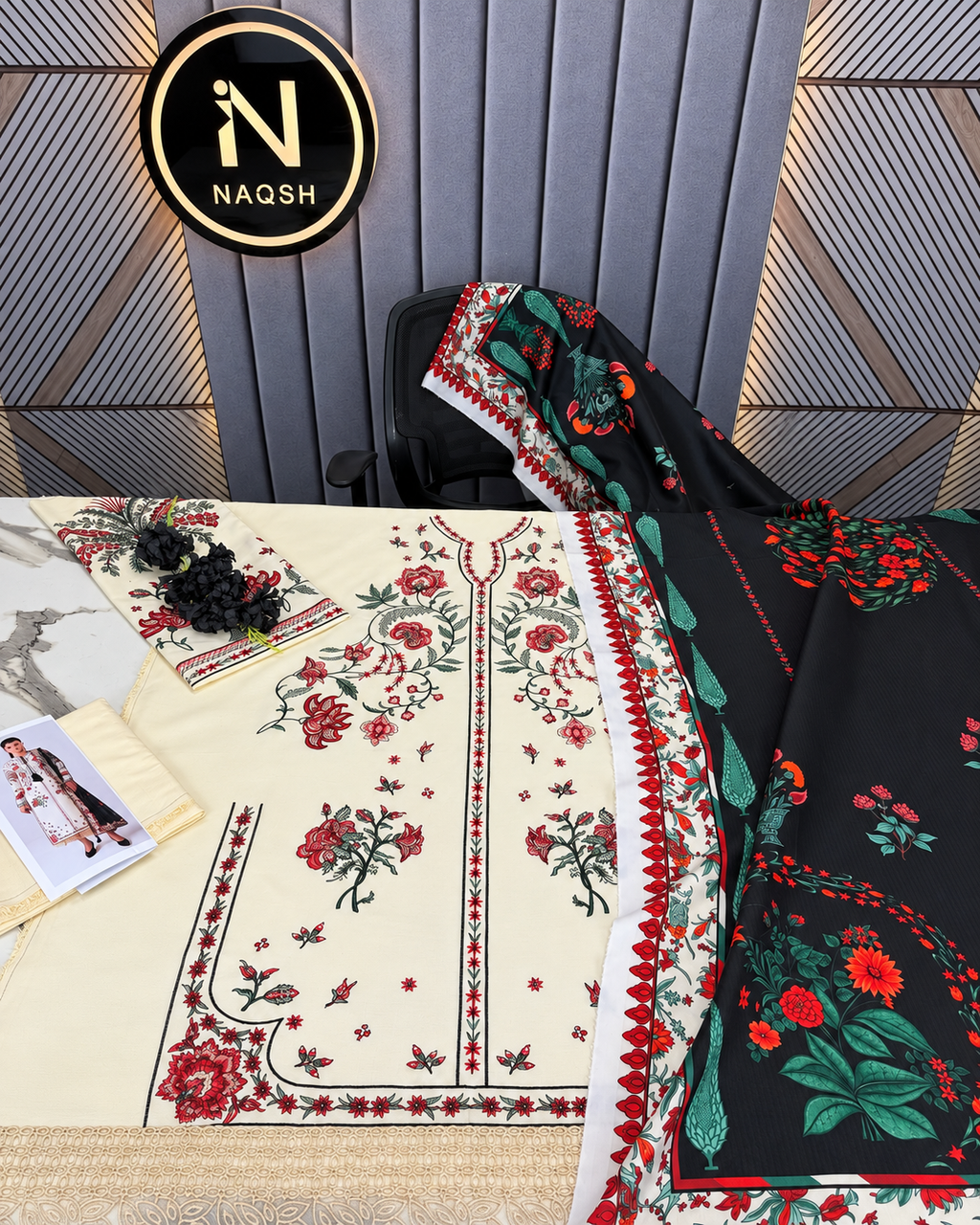 Jugnu Embroidered | 3pc Article | N-019