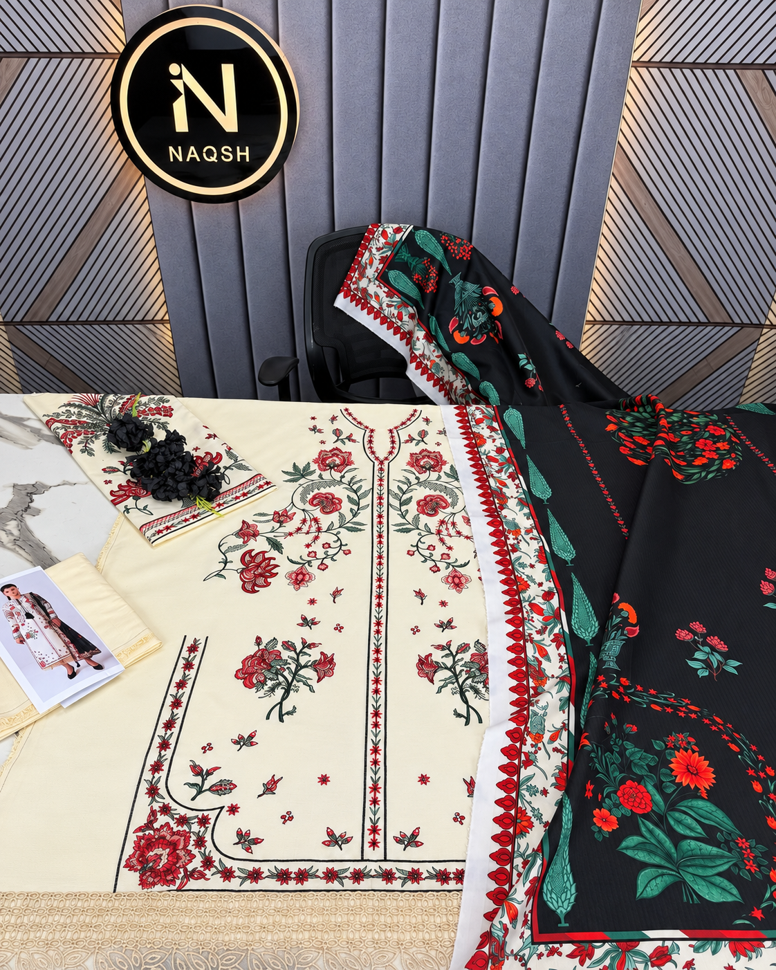 Jugnu Embroidered | 3pc Article | N-019