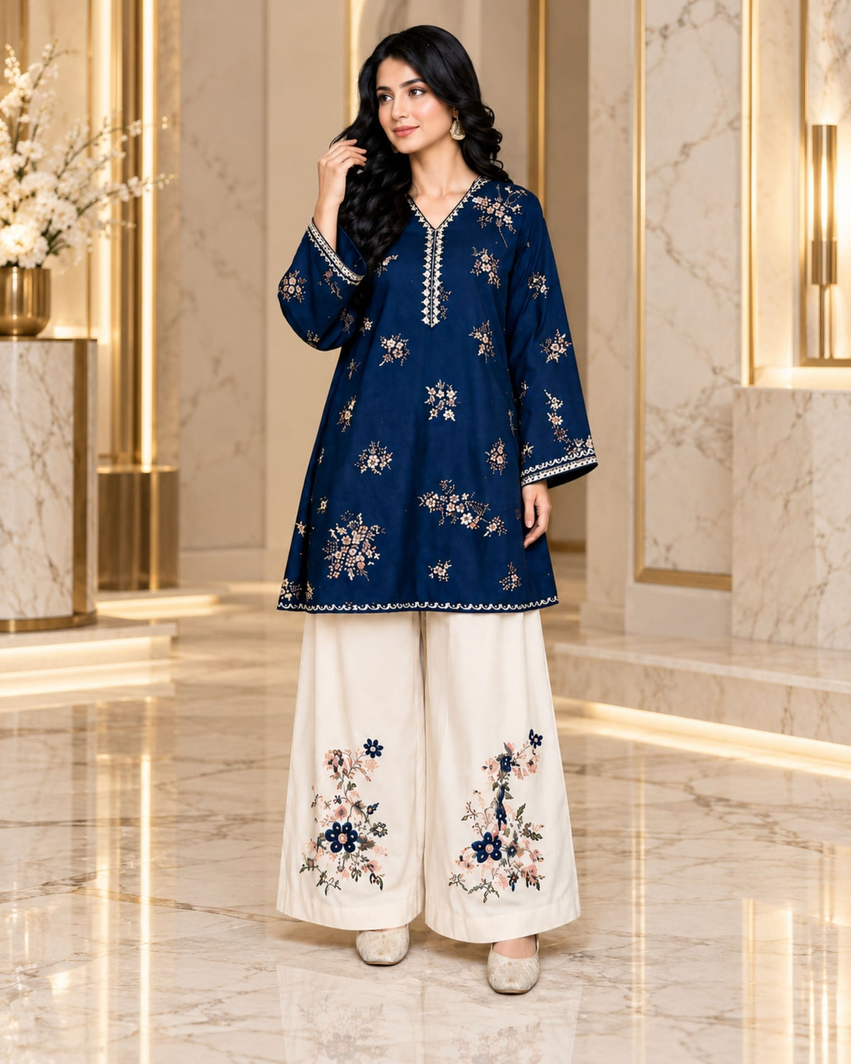 Batik Embroidered | 2pc Dhanak | N-018