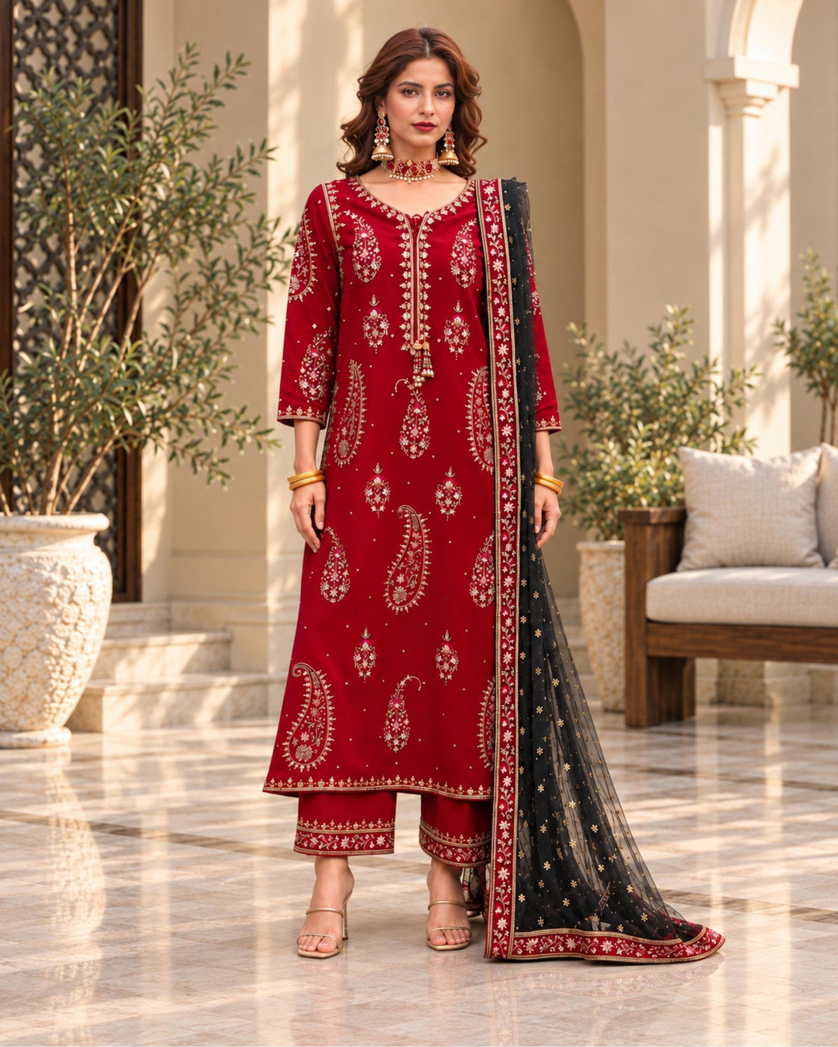 Charizma 3pc | Silk Embroidered | N-031