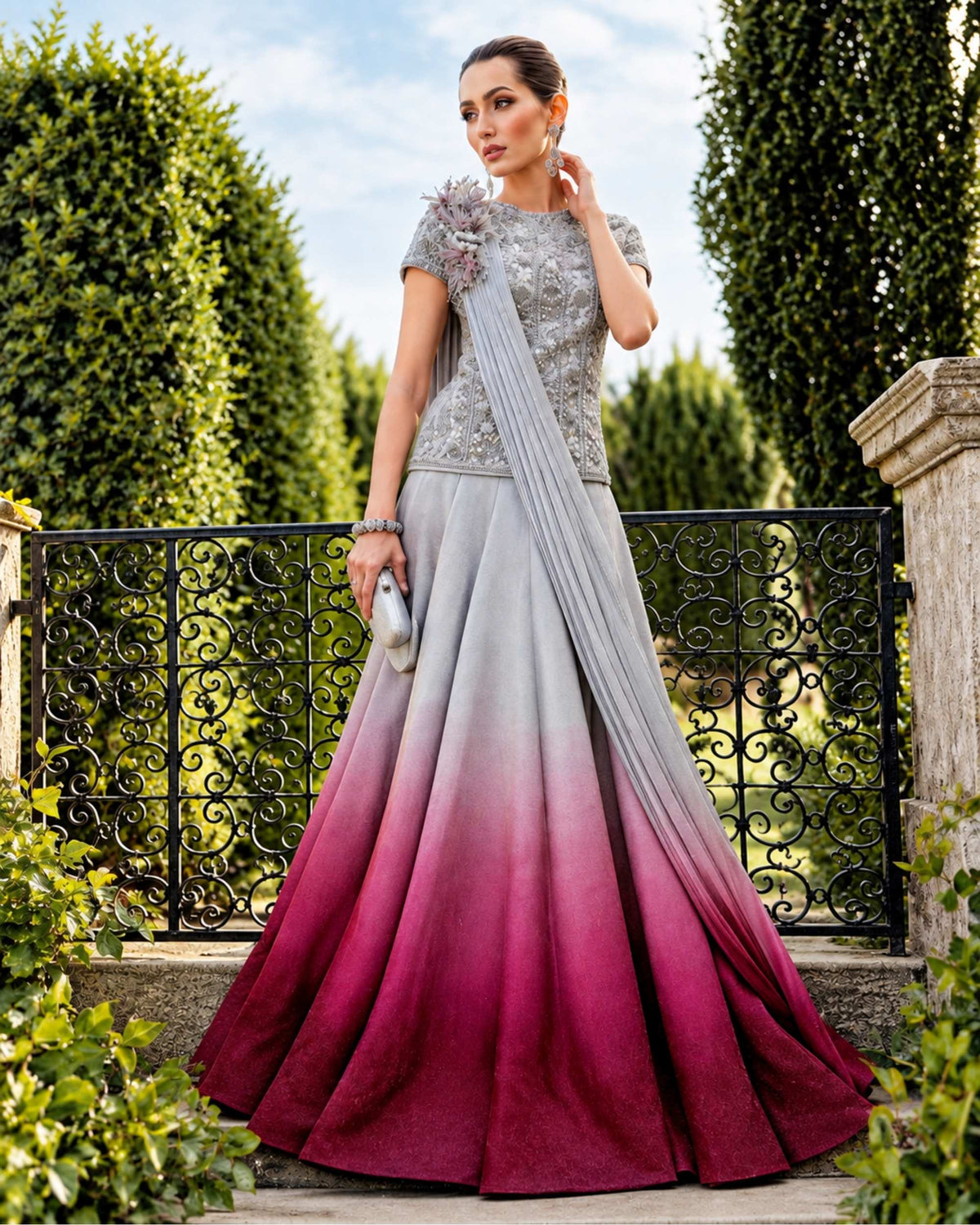 Maria b Maxi | Embroidered Dhanak | N-058