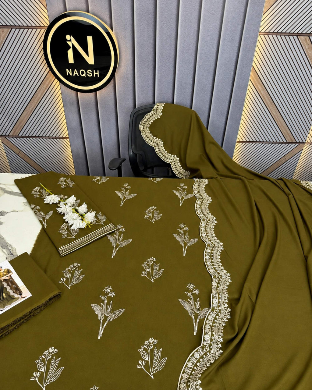 BeechTree 3pc | Dhanak Embroidered | N-063