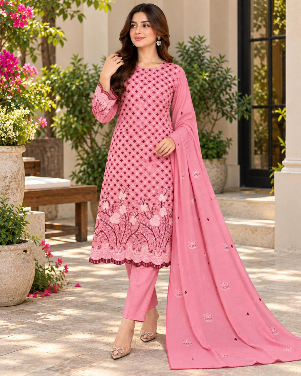 Lazuli 2 pc | Embroidered Dhanak | N-095