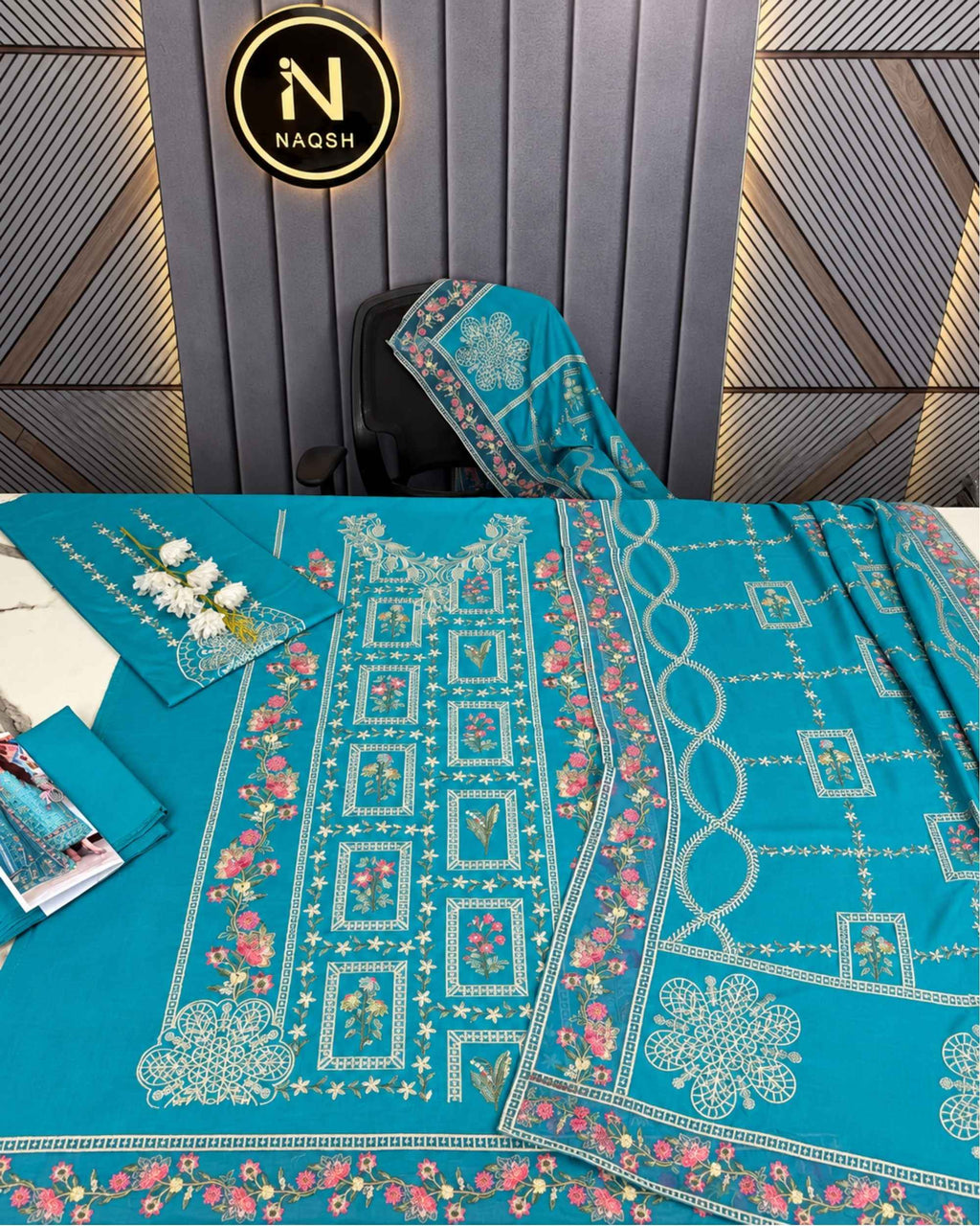 Aneela,s 3pc | Dhanak Premium | N-070