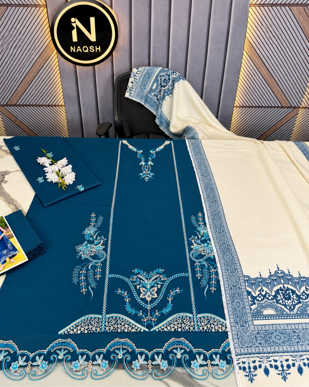 Yaards 3pc | Dhanak Embroidered | N-071