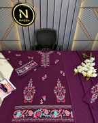 Iznik 2pc | Dhanak Embroidered | N-064