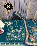 Aneela,s 3pc | Dhanak Embroidered | N-110