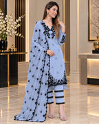 Agha Noor 3pc | Dhanak Embroidered | N-053