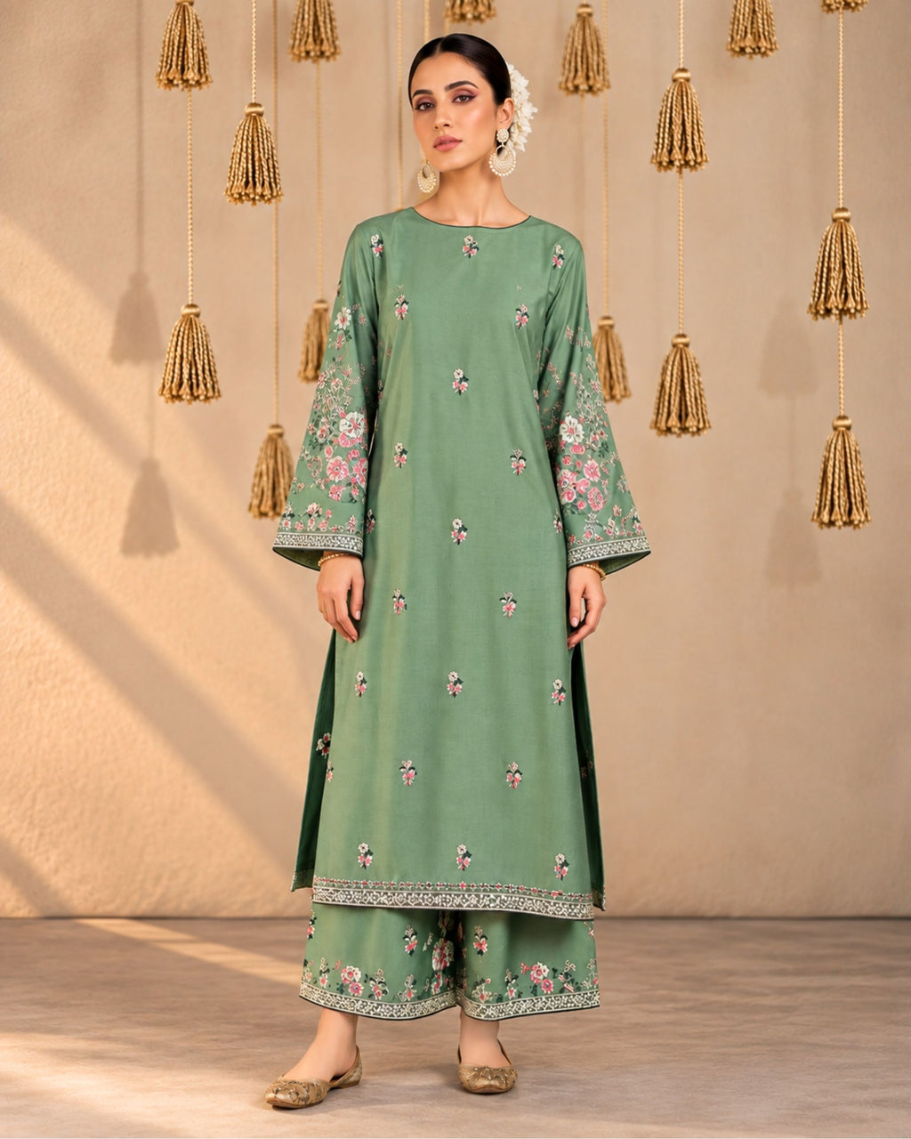 Laam 2pc | Dhanak Embroidered | N-021