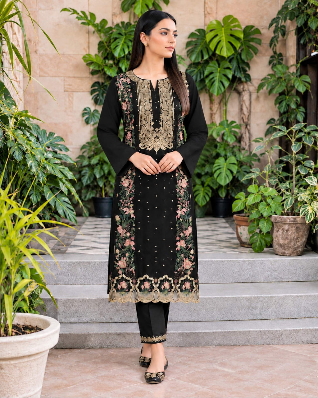 Charizma 2pc | Dhanak Embroidered | N-050