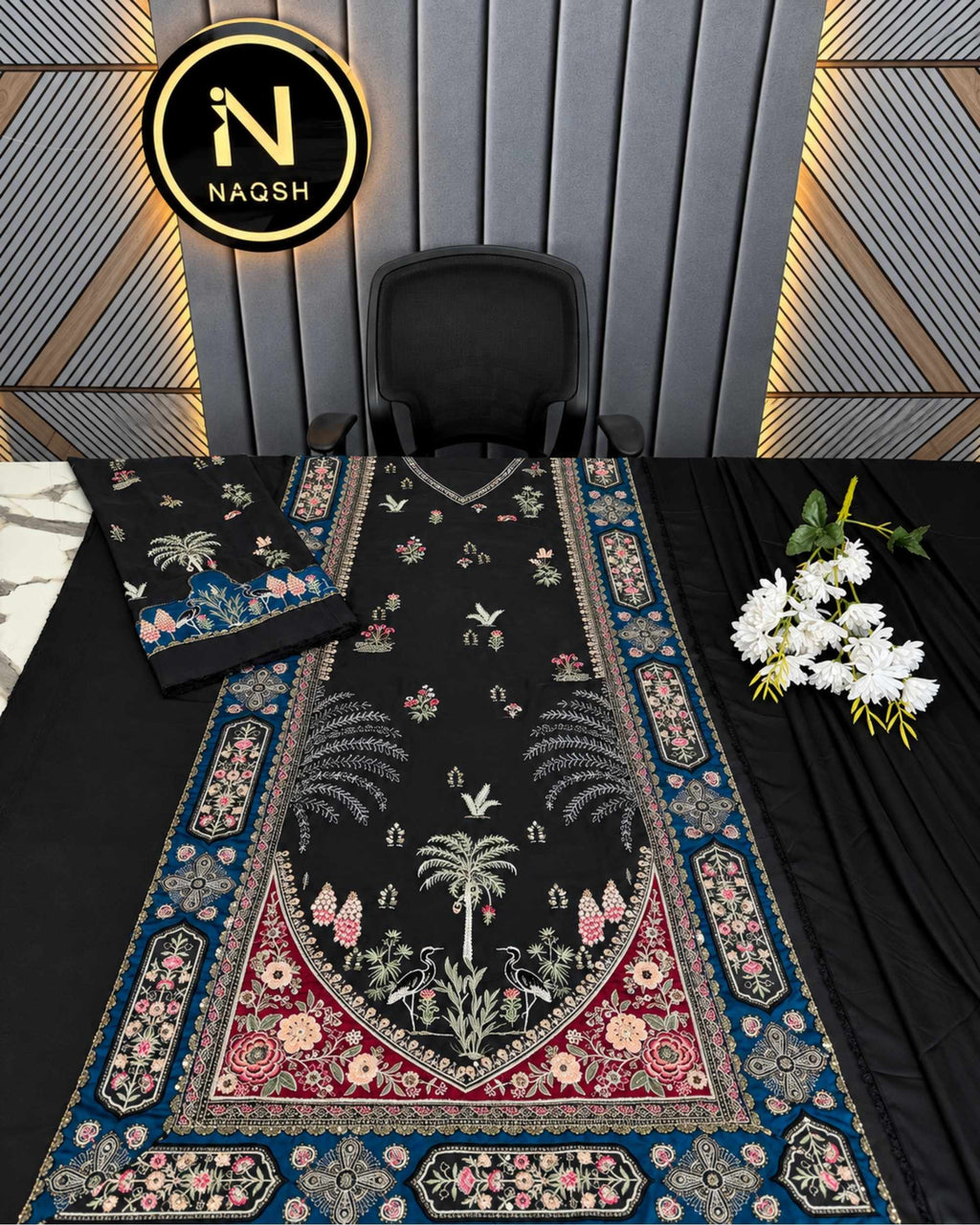 Ethnic 2 pc | Silk Kaftan | N-043