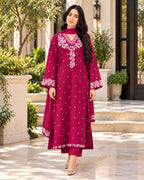 Peezwan 3pc | Dhanak Embroidered | N-073
