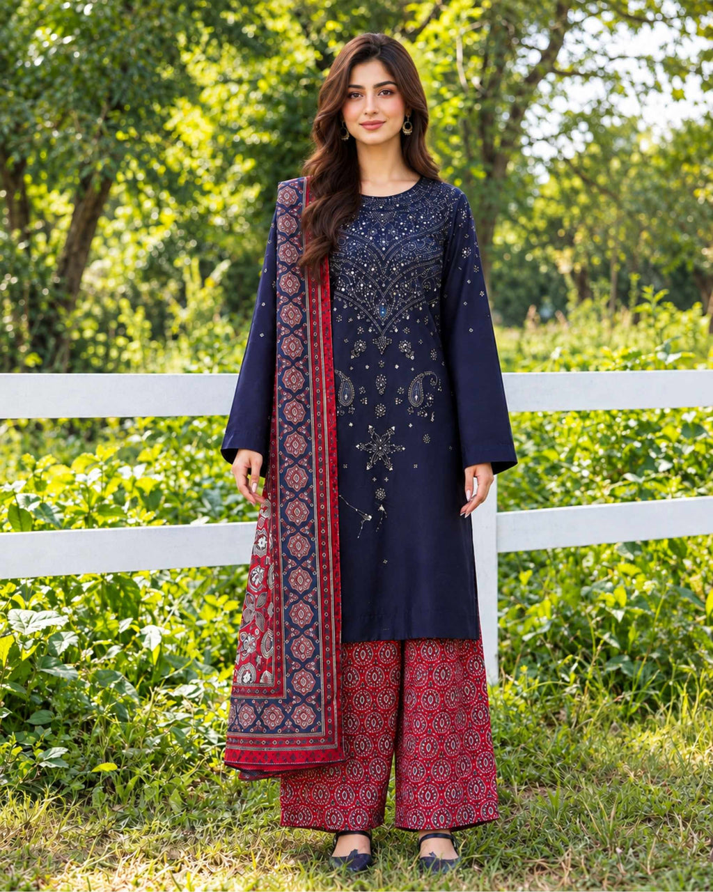 Zara Shahjahan | 3pc Premium Dhanak | N-055