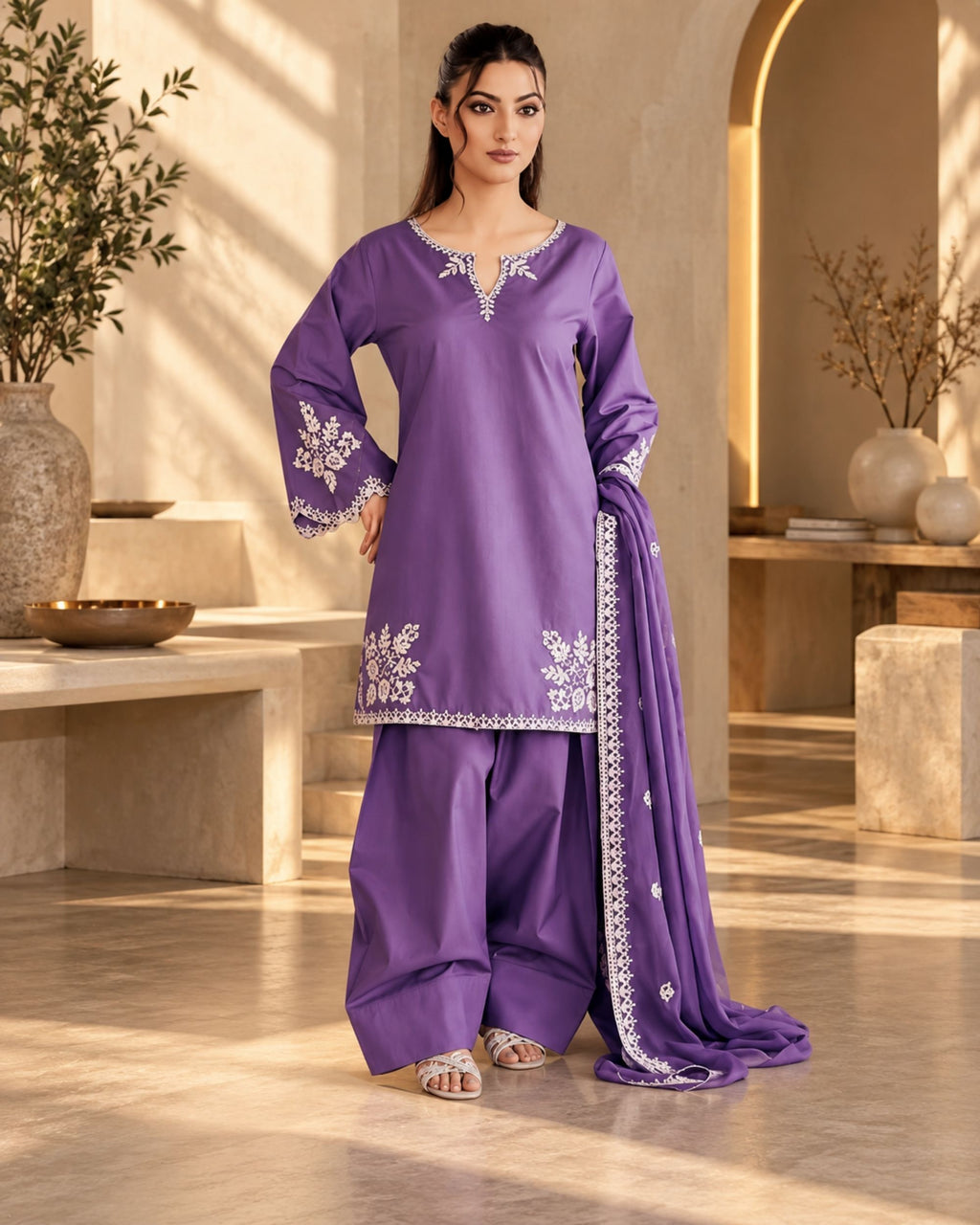Azure luxury | 3pc Dhanak | N-025