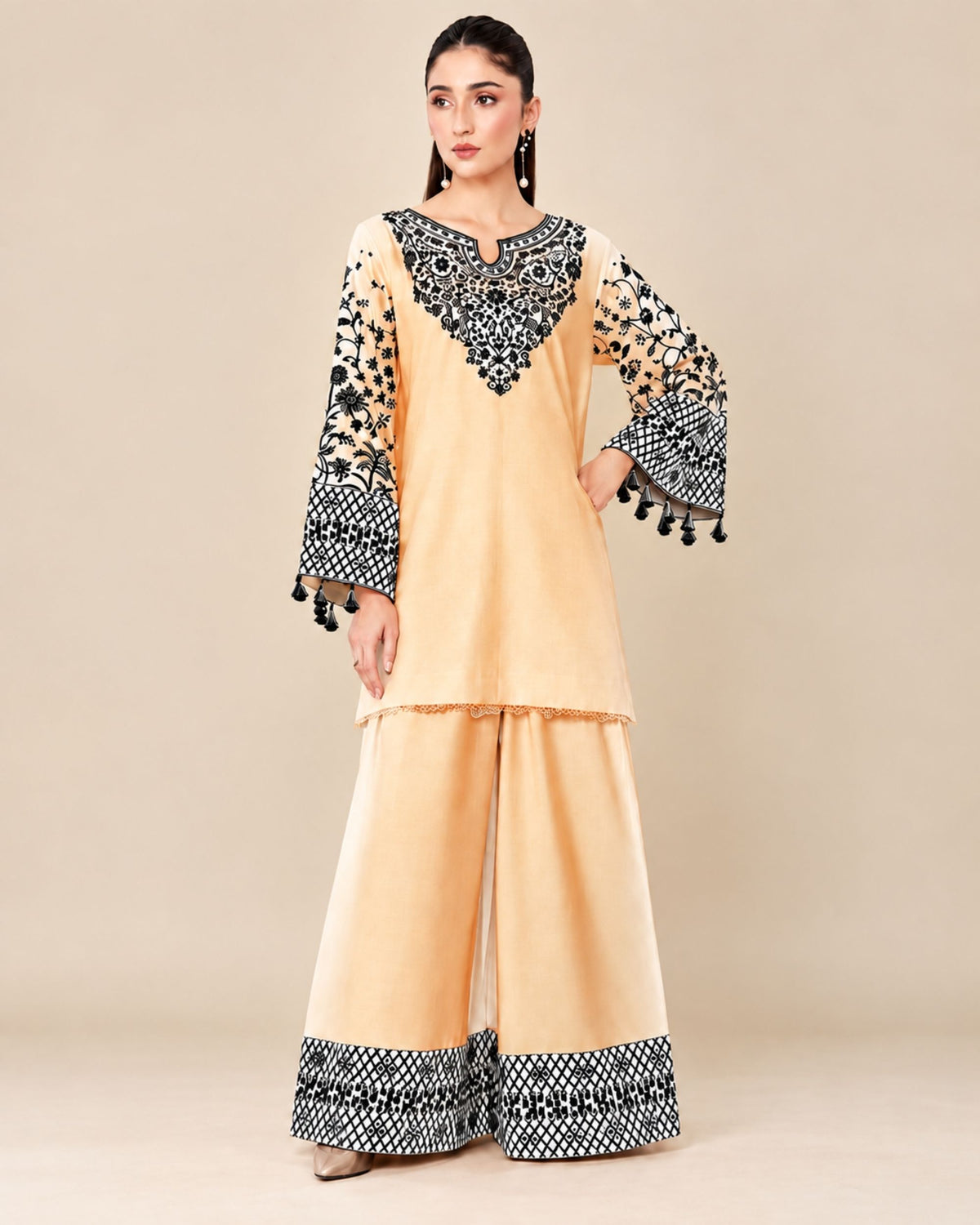 Laam 2pc | Dhanak Embroidered | N-016