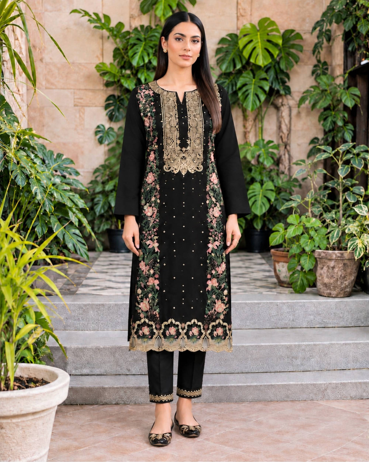 Charizma 2pc | Dhanak Embroidered | N-050
