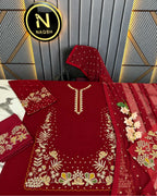Iznik 3pc | Velvet Embroidered | N-022