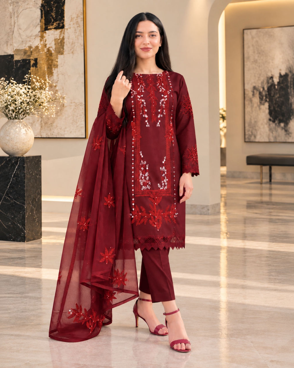 Agha Noor | Embroided Unstiched | N-08