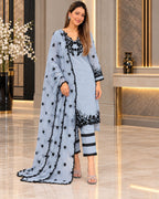 Agha Noor 3pc | Dhanak Embroidered | N-053