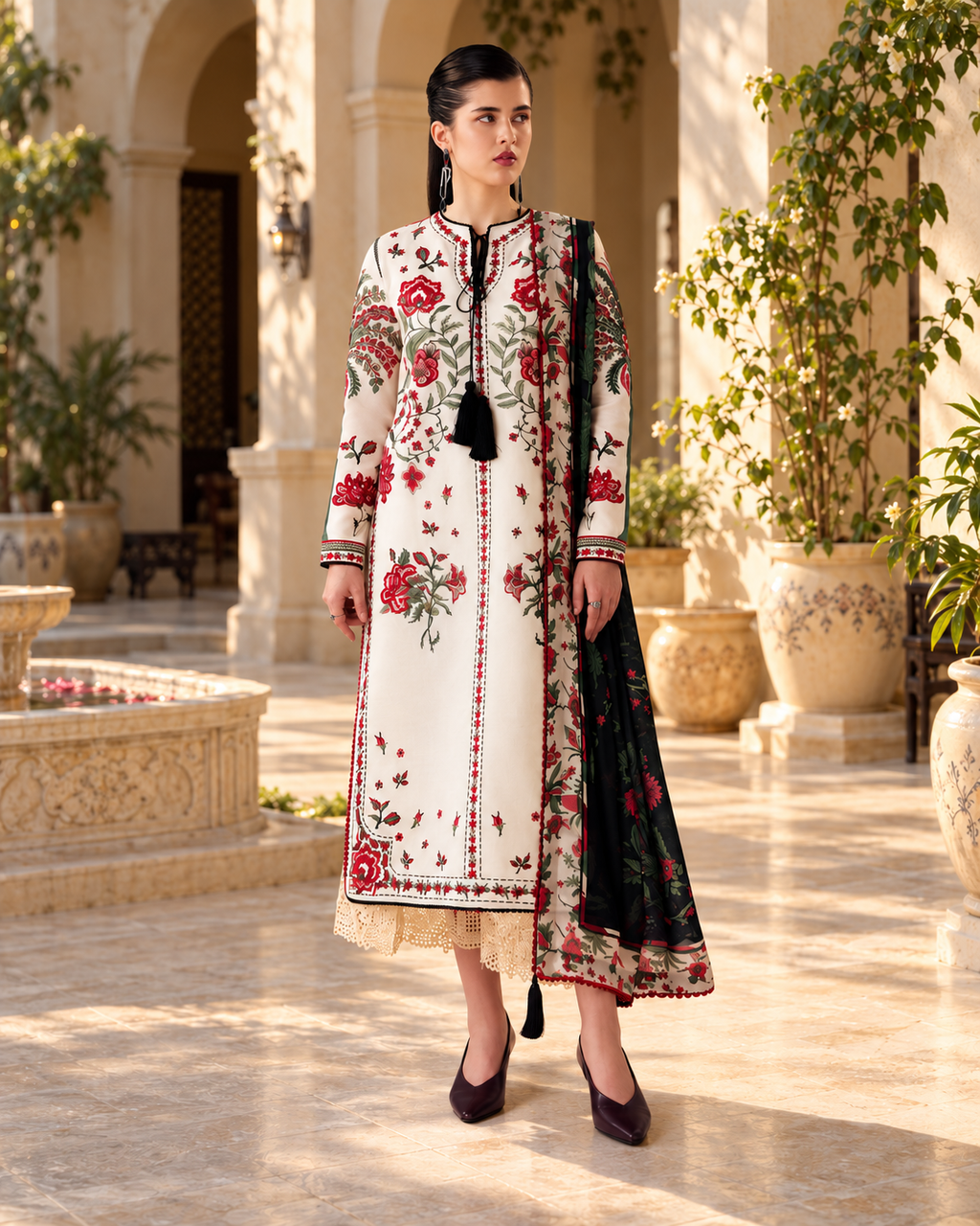 Jugnu Embroidered | 3pc Article | N-019
