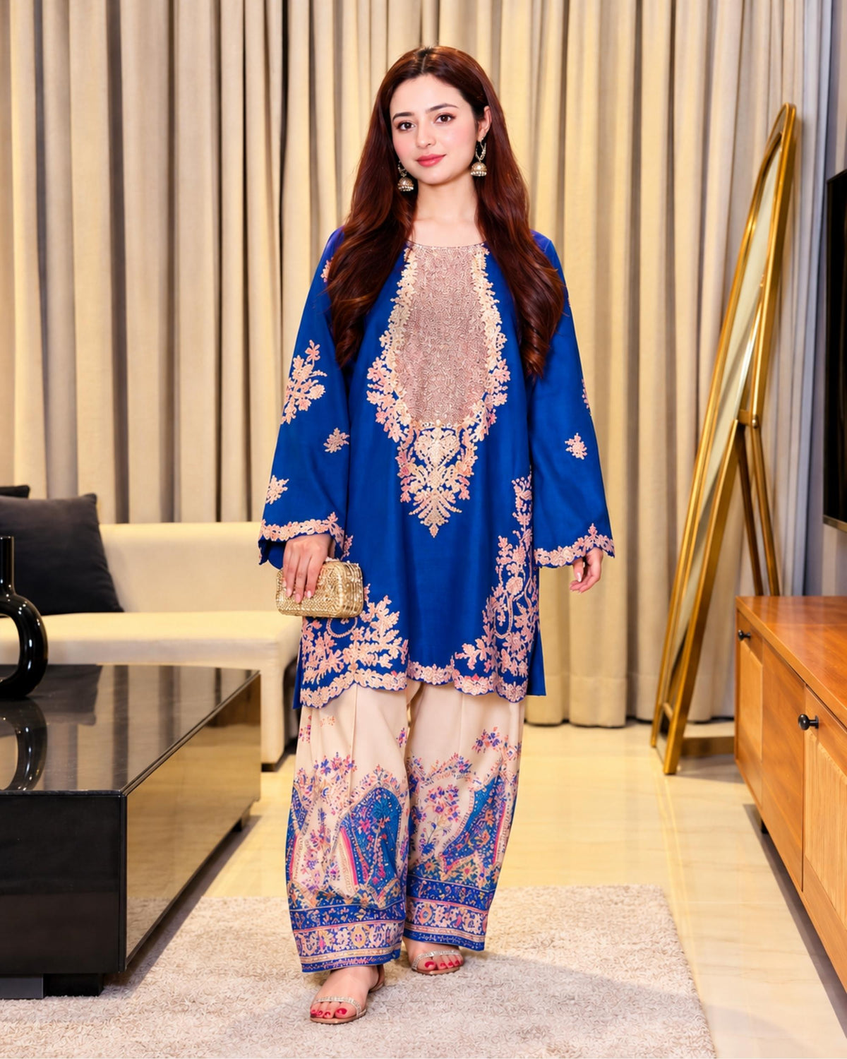 Ethnic 2pc | Silk Embroidered | N-072