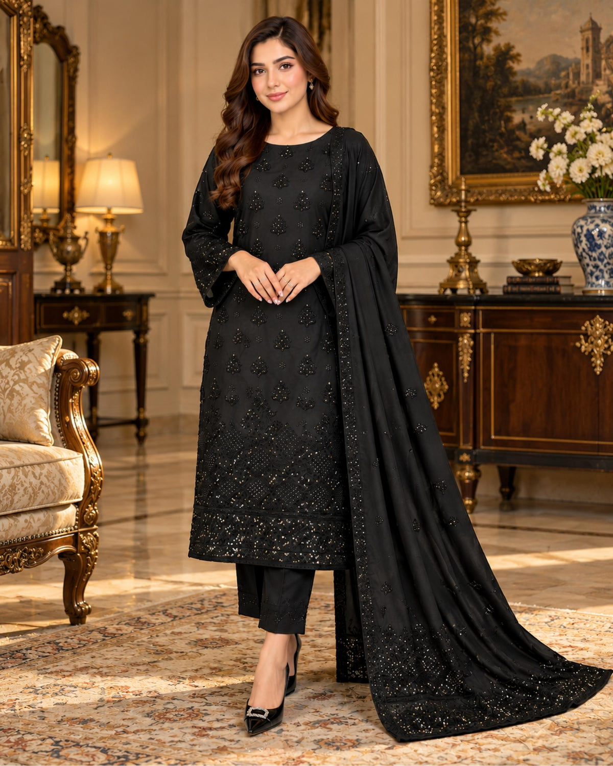 Charizma 2pc | Dhanak Embroidered | N-068