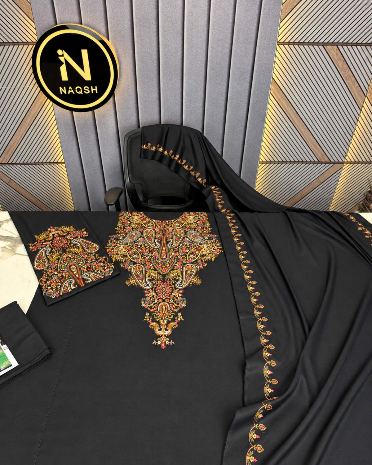 Zara Shahjahan 3 pc | Embroidered Dhanak | N-094