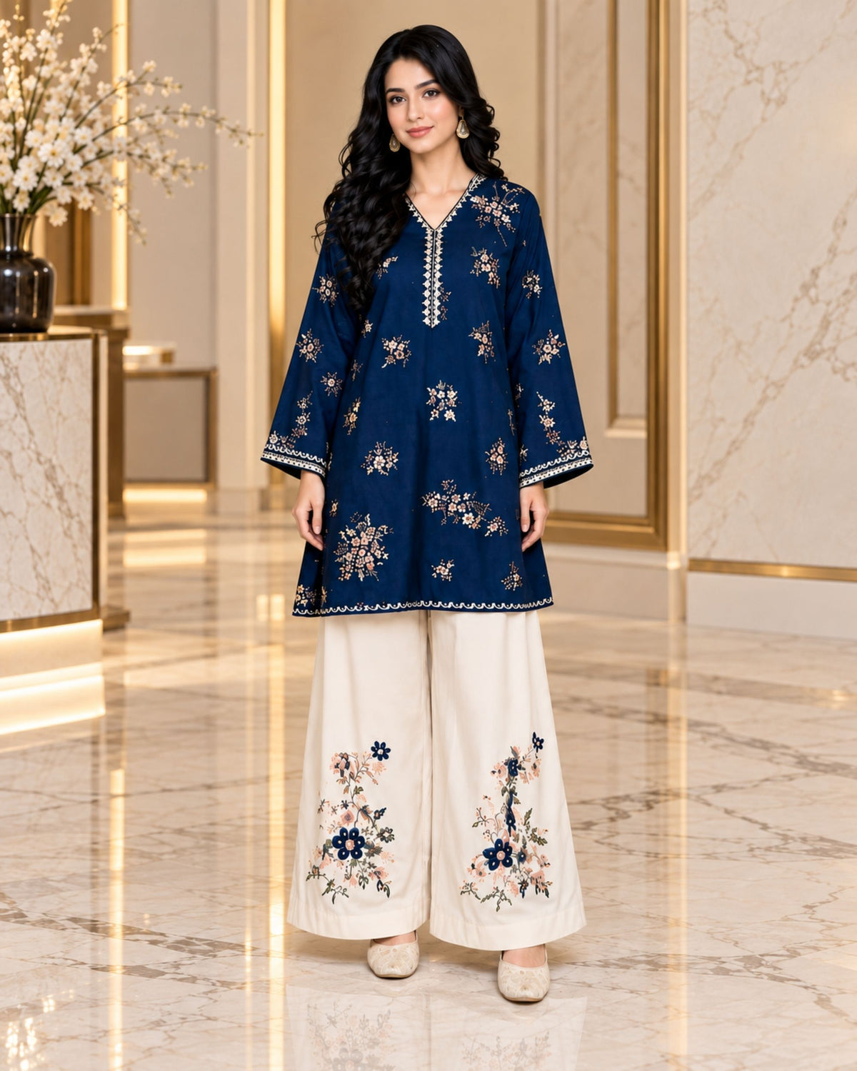 Batik Embroidered | 2pc Dhanak | N-018