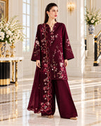 Iznik 3pc | Dhanak Embroidered | N-048