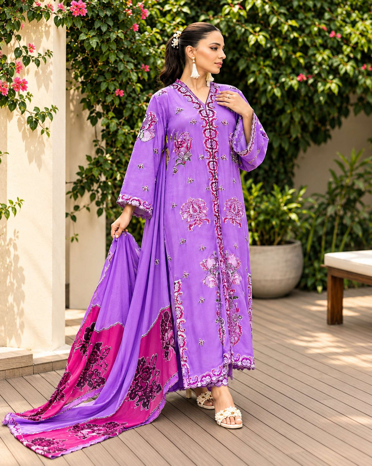 Azure 3pc | Premium Dhanak | N-085
