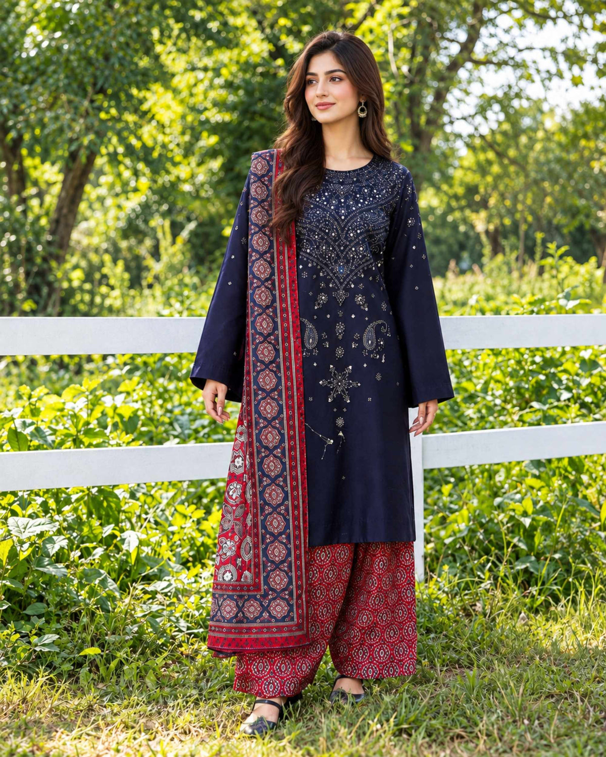 Zara Shahjahan | 3pc Premium Dhanak | N-055