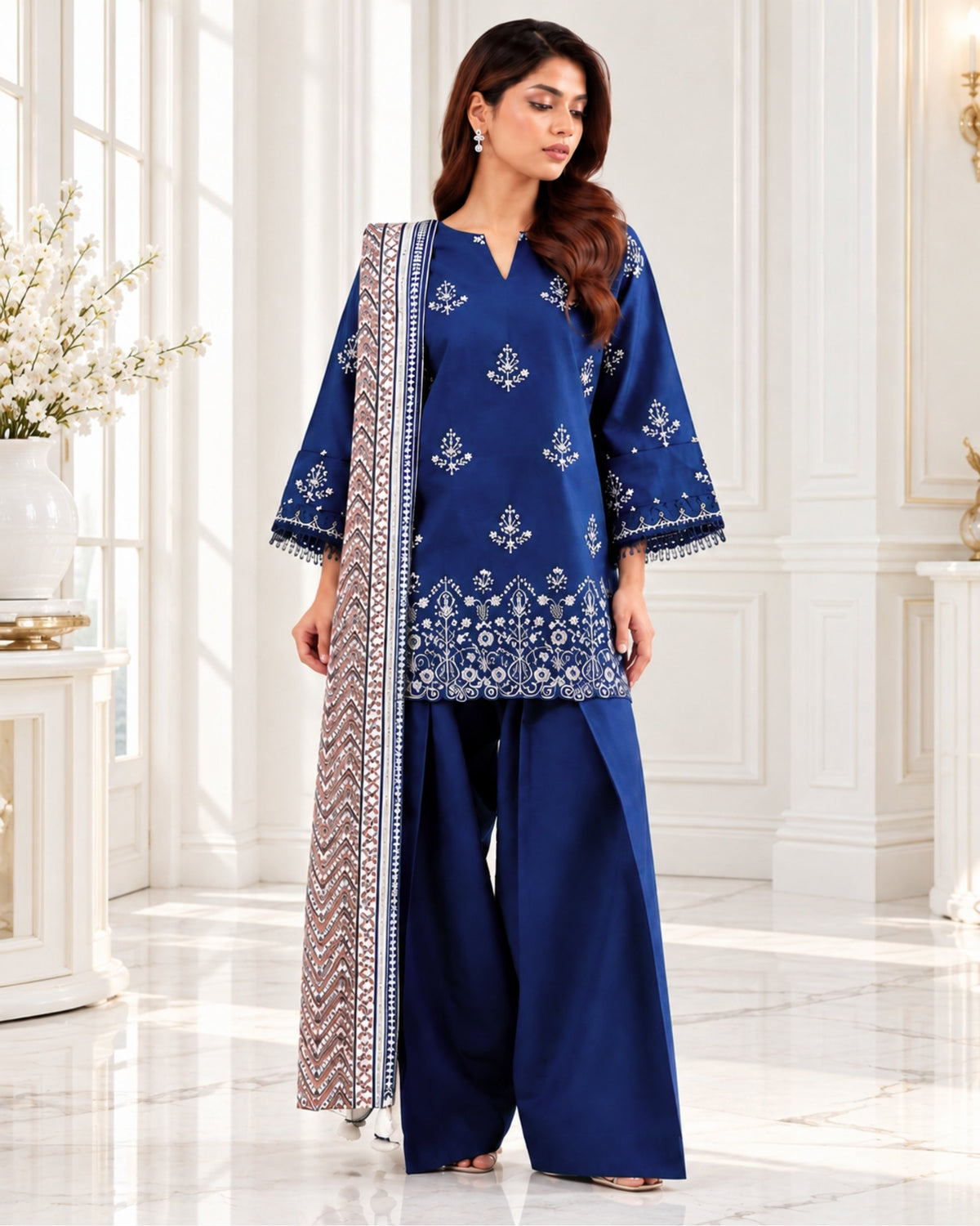 Saphire 3pc | Premium Dhanak | N-076