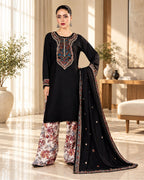 Laam 3pc | Dhanak Embroidered | N-017