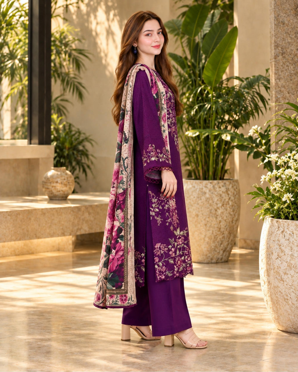 Beechtree Dhanak | 3 pc Embroidered | N-012