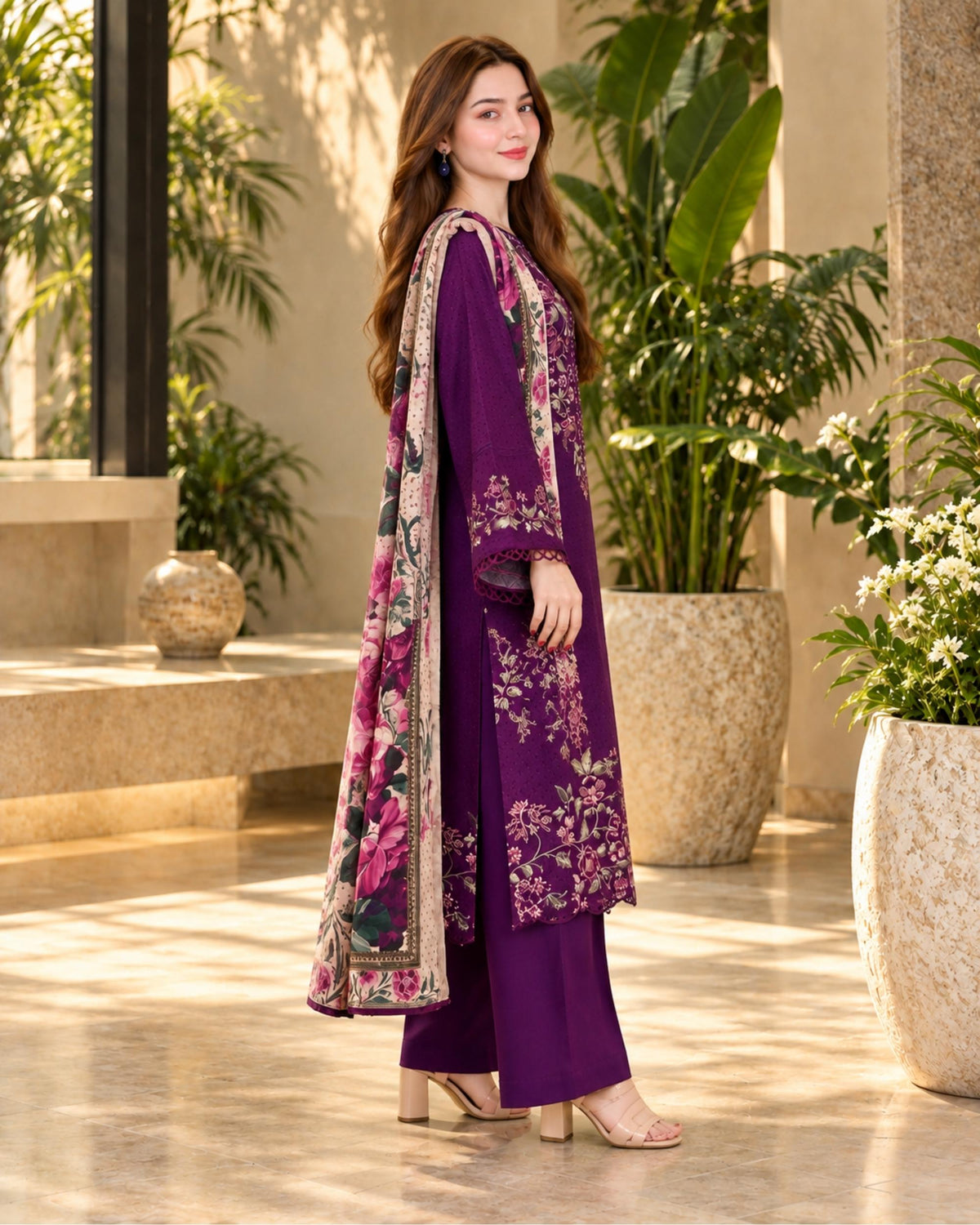 Beechtree Dhanak | 3 pc Embroidered | N-012