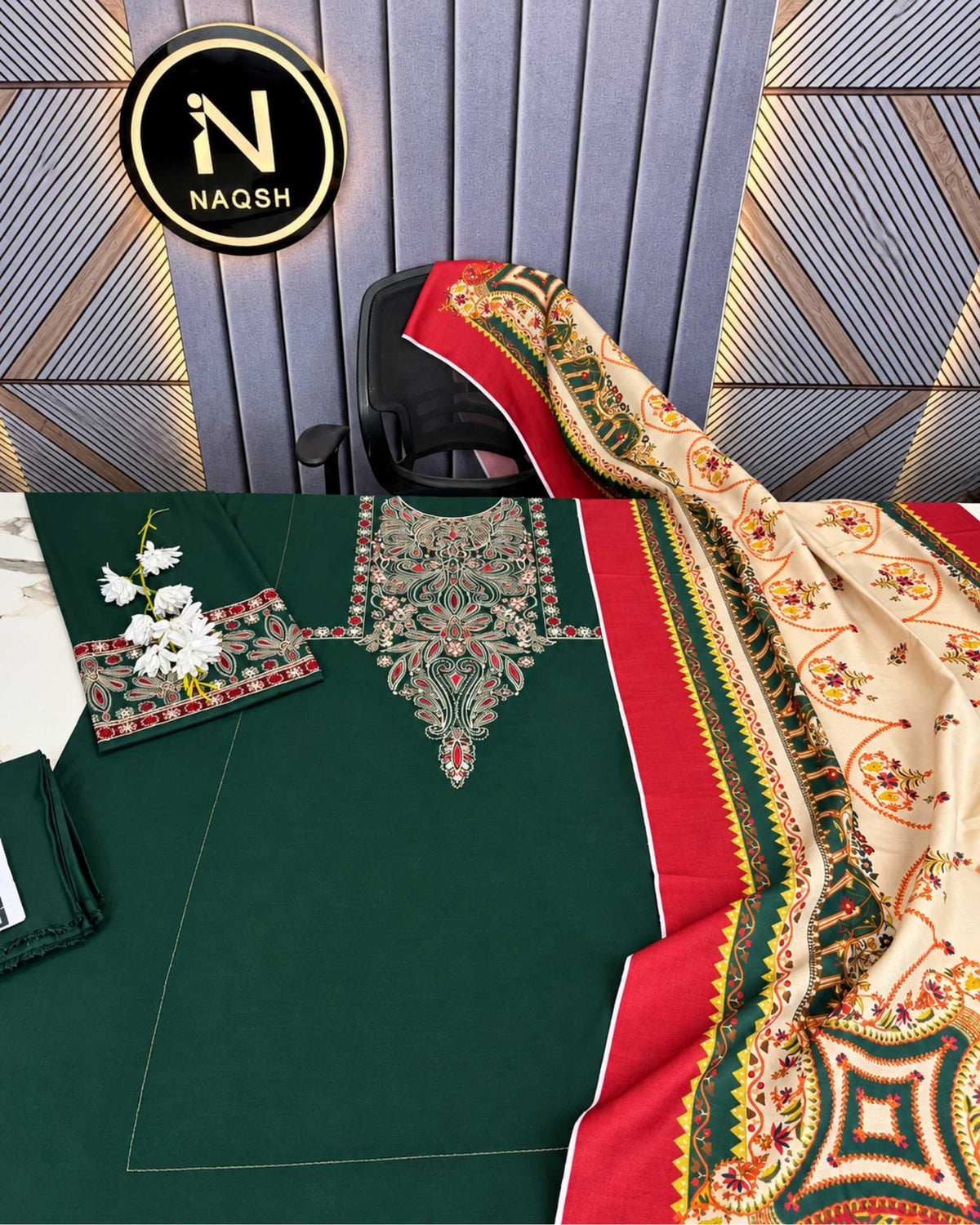 Jazmim 3 pc | Premium Dhanak | N-089